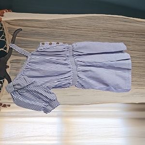 Habitual Stripped One Shoulder Shorts Romper